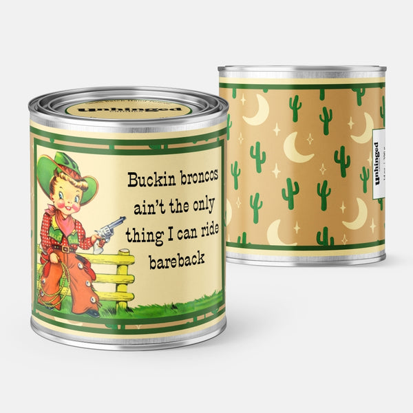 Buckin Broncos Riding Bareback Western Soy Candle