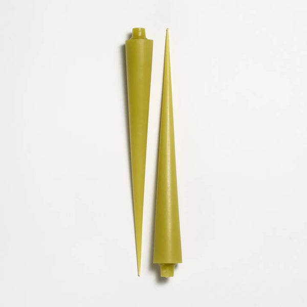 Greentree Home Candle, 14" Cone Unscented Taper Handmade Beeswax Candles