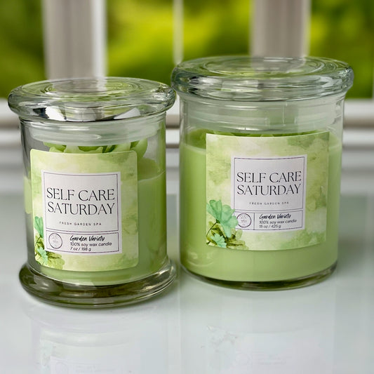 A Mandatory Activity, Self Care Saturday Candle - Fresh Garden Spa Soy Candle