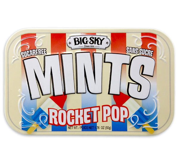 Big Sky Sugar Free Mint Candy, 1.76 Ounce (50g) Tin - 6 Count Display Tray