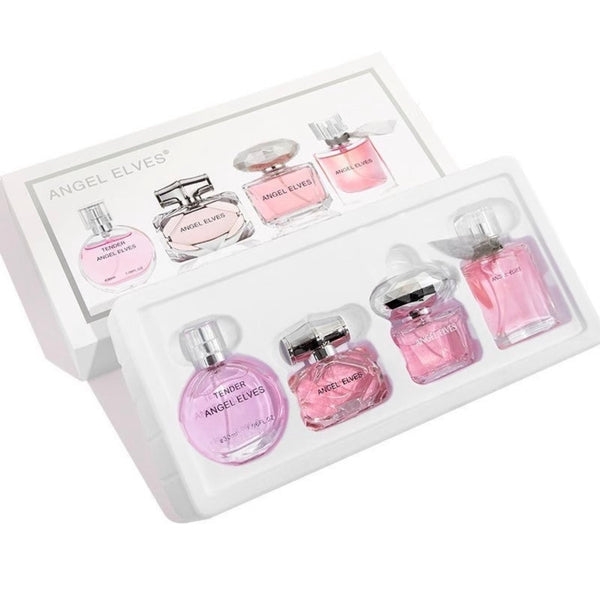 ANGEL ELVES 4 Pcs Women Perfume Gift Set, 30ml Each - Long-Lasting Eau de Parfum, Elegant Floral Fragrance Collection, Perfect for Gifting & Daily Wear