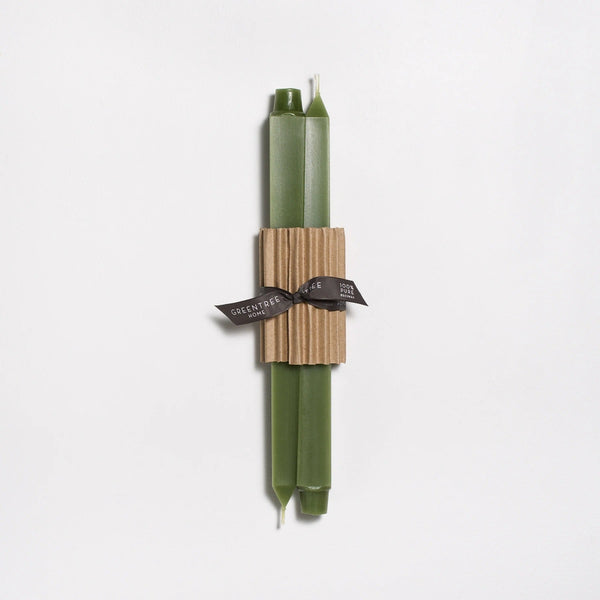 Greentree Home Candle, 12" Square Unscented Taper Handmade Beeswax Candles