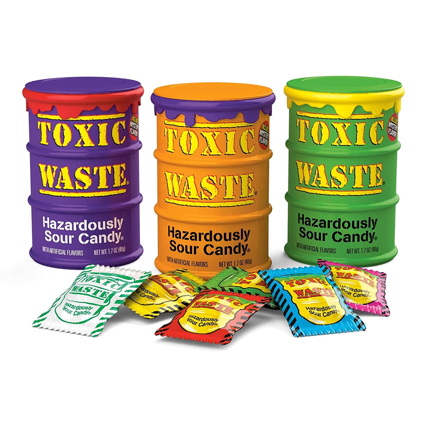 Toxic Waste, Special Edition, Hazardously Sour Candy, 1.7 Ounce Drums - 12 Count Display Box