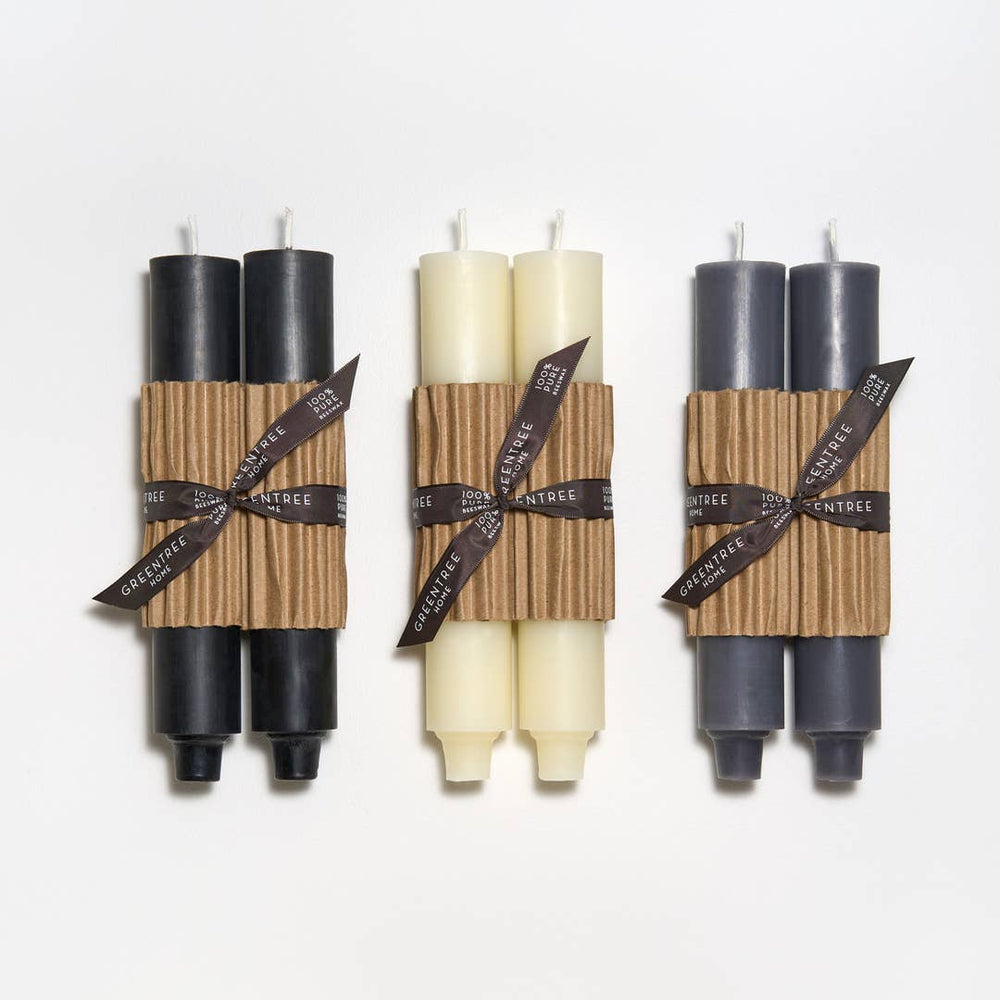 Greentree Home Candle, 9" Column Unscented Taper Handmade Beeswax Candles