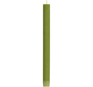British Colour Standard 25cm / 10'' H Olive Eco Dinner Candles, Gift Box of 6