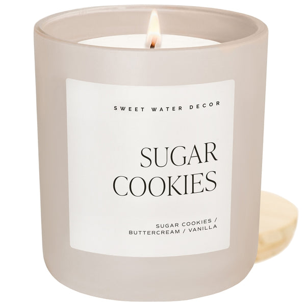 Sweet Water Decor Sugar Cookies 15 oz Soy Candle, Matte Jar