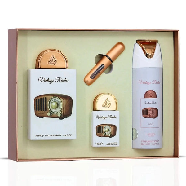 Lattafa Pride Vintage Radio 3-Piece Perfume Gift Set