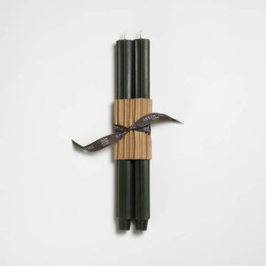 Greentree Home Candle, 12" Fluted Unscented Taper Handmade Beeswax Candles