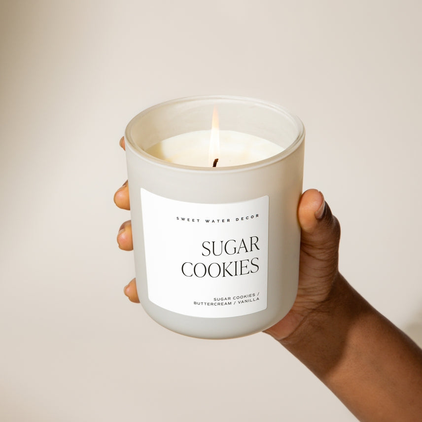 Sweet Water Decor Sugar Cookies 15 oz Soy Candle, Matte Jar