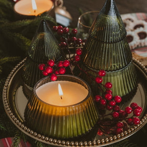 Sweet Water Decor Fraser Fir Soy Candle - 8.5 oz Glass Tree Jar