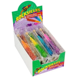 Rocksicles, Rainbow Colored Rock Crystal Candy Sticks, 0.6 Ounce Each Stick