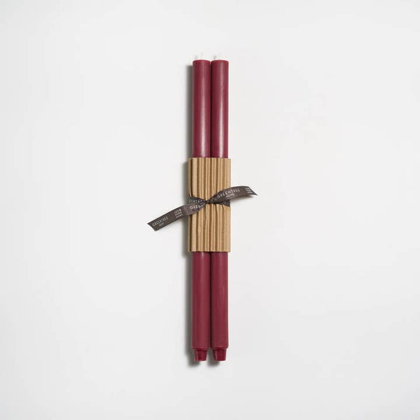 Greentree Home Candle, 18" Fluted Unscented Taper Handmade Beeswax Candles
