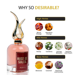 Riiffs Rose De Soleil Eau de Parfum Perfume for Women, 100 ml