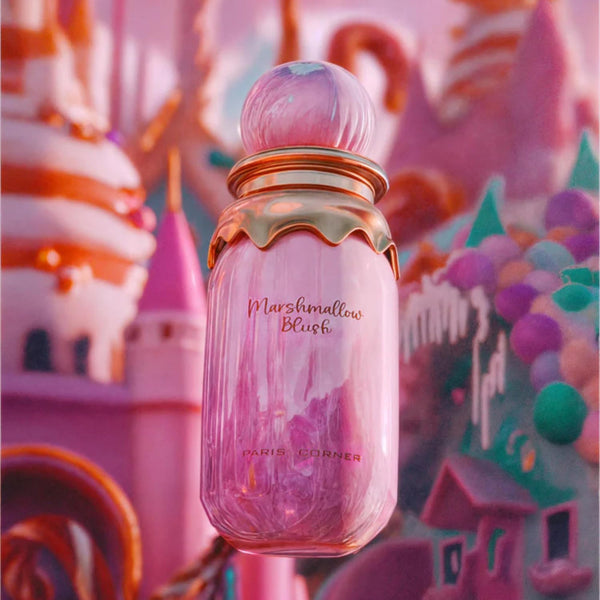 Paris Corner | Marshmallow Blush EDP | A Unique Gourmand Marshmallow Strawberry Perfume for Women | Long-Lasting Sweet Scent Fragrance for Daily Use (3.4 Fl Oz)