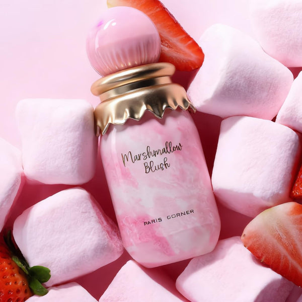 Paris Corner | Marshmallow Blush EDP | A Unique Gourmand Marshmallow Strawberry Perfume for Women | Long-Lasting Sweet Scent Fragrance for Daily Use (3.4 Fl Oz)