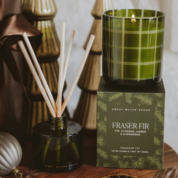 Sweet Water Decor Fraser Fir 12 oz Boxed Soy Candle