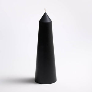 Greentree Home Candle, Short Tower Pillar Unscented Taper Handmade Beeswax Sculptural Candles
