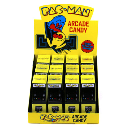 Pac-man Arcade Candy Tin, 0.6 Ounces of Strawberry Flavored Pac-Man Shaped Candies - 12 Count Display Box