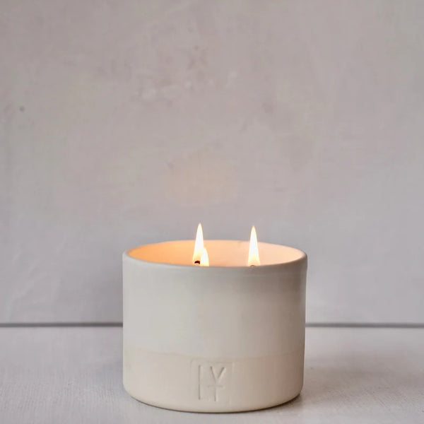 Salt Candle Vessel + Wax Candle Refill