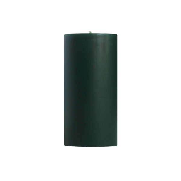 Unscented Pillar Candles, Emerald Green