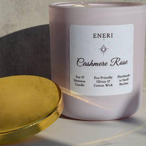 ENERI 12 oz Scented Candle, Cashmere Rose
