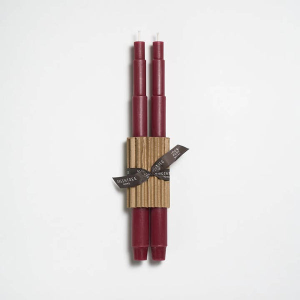 Greentree Home Candle, 12" Tele Unscented Taper Handmade Beeswax Candles