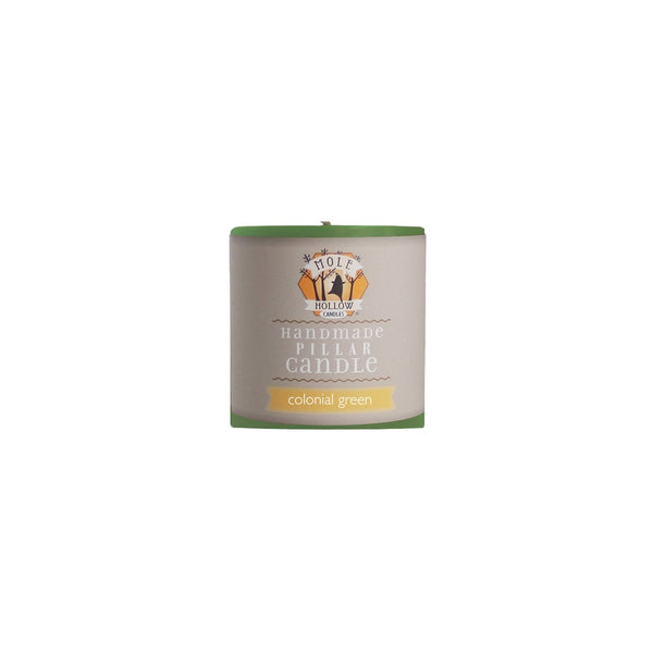 Unscented Pillar Candles, Colonial Green