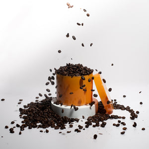 Vella & Co, Cozy Hazelnut Espresso & Toffee 16 Ounce Soy Candle, Orange Glass