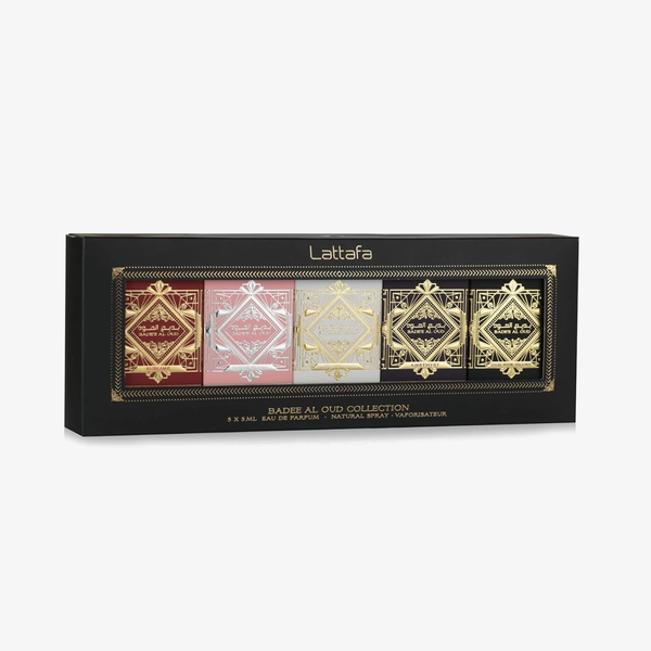 Lattafa Badee Al Oud Collection Eau de Parfum Spray Unisex Perfume, 5 x 5ml