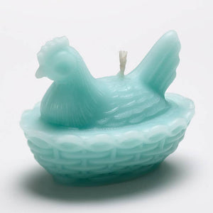 Greentree Home Candle, Nested Hen Unscented Handmade Beeswax Sculptural Animal Candles