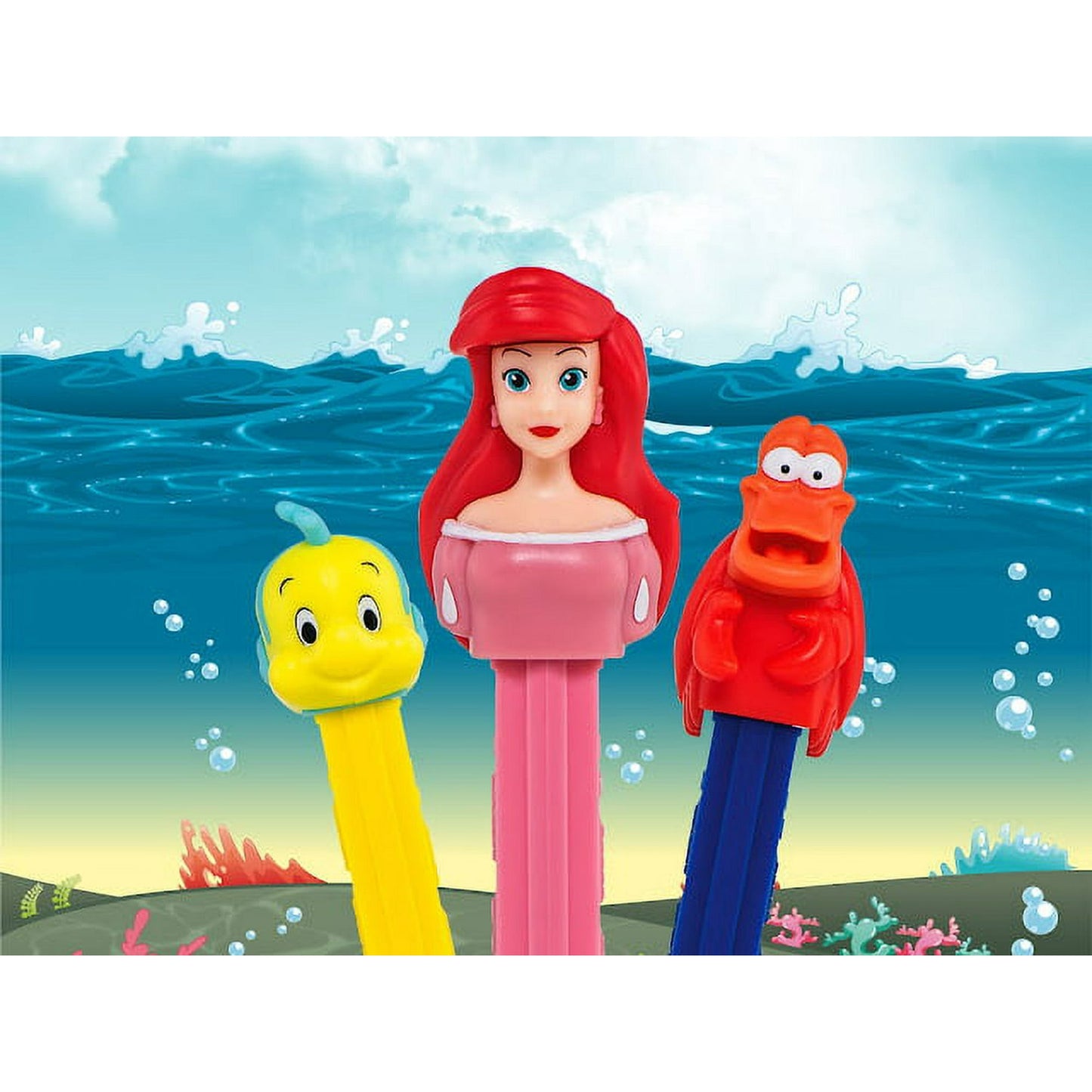 PEZ Disney Princess Little Mermaid Collectable Candy Dispenser Blister Pack, 0.87 Ounce