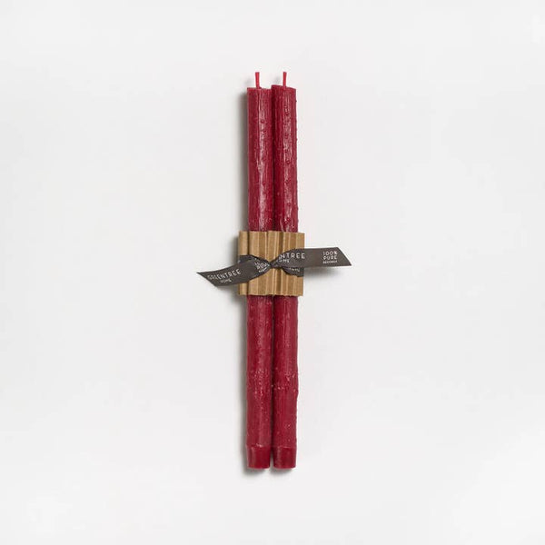 Greentree Home Candle, 12" Twig Unscented Taper Handmade Beeswax Candles