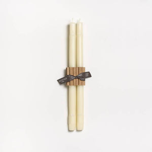 Greentree Home Candle, 12" Bamboo Unscented Taper Handmade Beeswax Candles