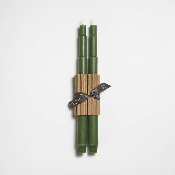 Greentree Home Candle, 12" Tele Unscented Taper Handmade Beeswax Candles