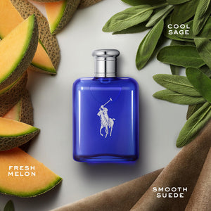 RALPH LAUREN FRAGRANCES - Polo Blue - Eau de Toilette - Men's Cologne - Aquatic & Fresh - With Citrus, Sage, and Suede - Medium Intensity