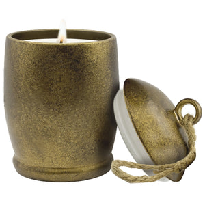 Sweet Water Decor Holiday Soy Candle - 13.5 oz Antique Gold Bell Jar