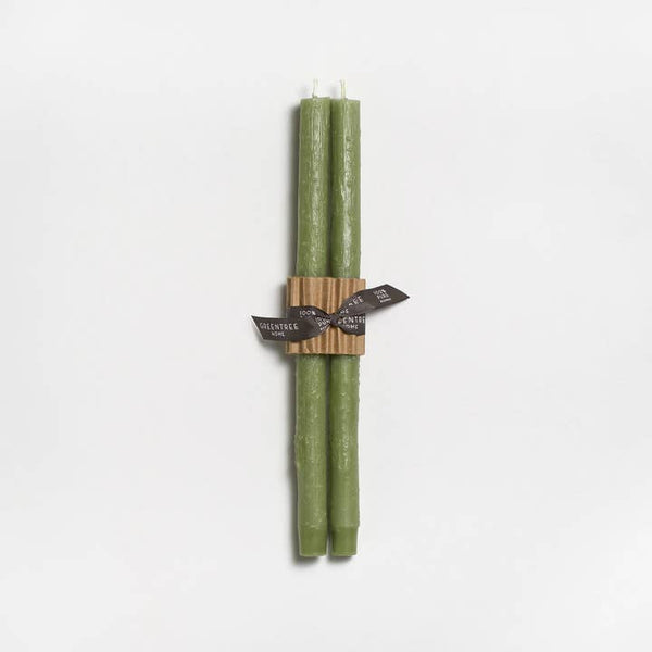 Greentree Home Candle, 12" Twig Unscented Taper Handmade Beeswax Candles