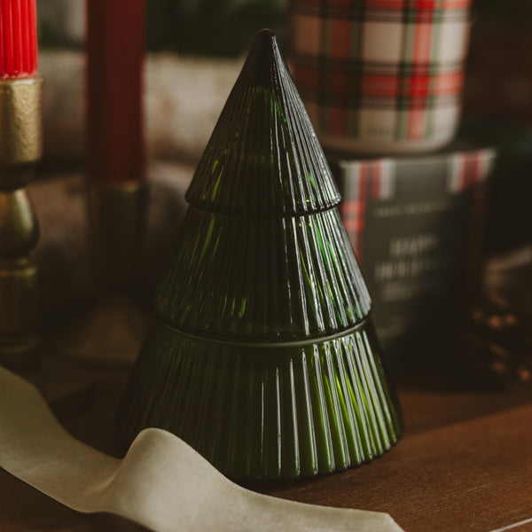 Sweet Water Decor Fraser Fir Soy Candle - 8.5 oz Glass Tree Jar