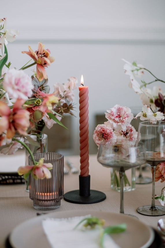 Greentree Home Candle, Wedding Collection - 10" Rope Unscented Taper Handmade Beeswax Candles