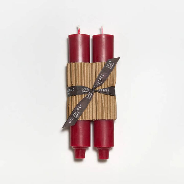 Greentree Home Candle, 9" Column Unscented Taper Handmade Beeswax Candles