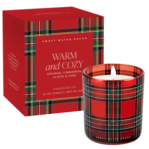 Sweet Water Decor Warm and Cozy 12 oz Boxed Soy Candle