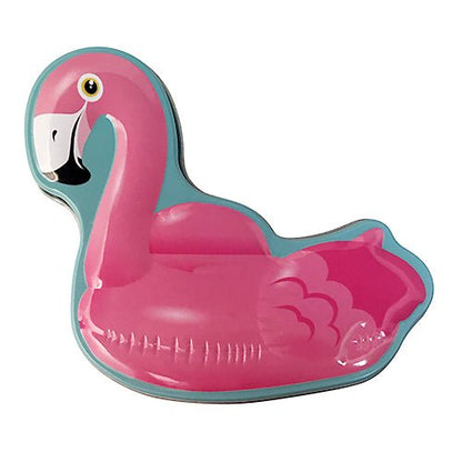 Flamingo Pool Party Tin Candy Pink Flip Flop Shaped Candies - 12 Count Display Box