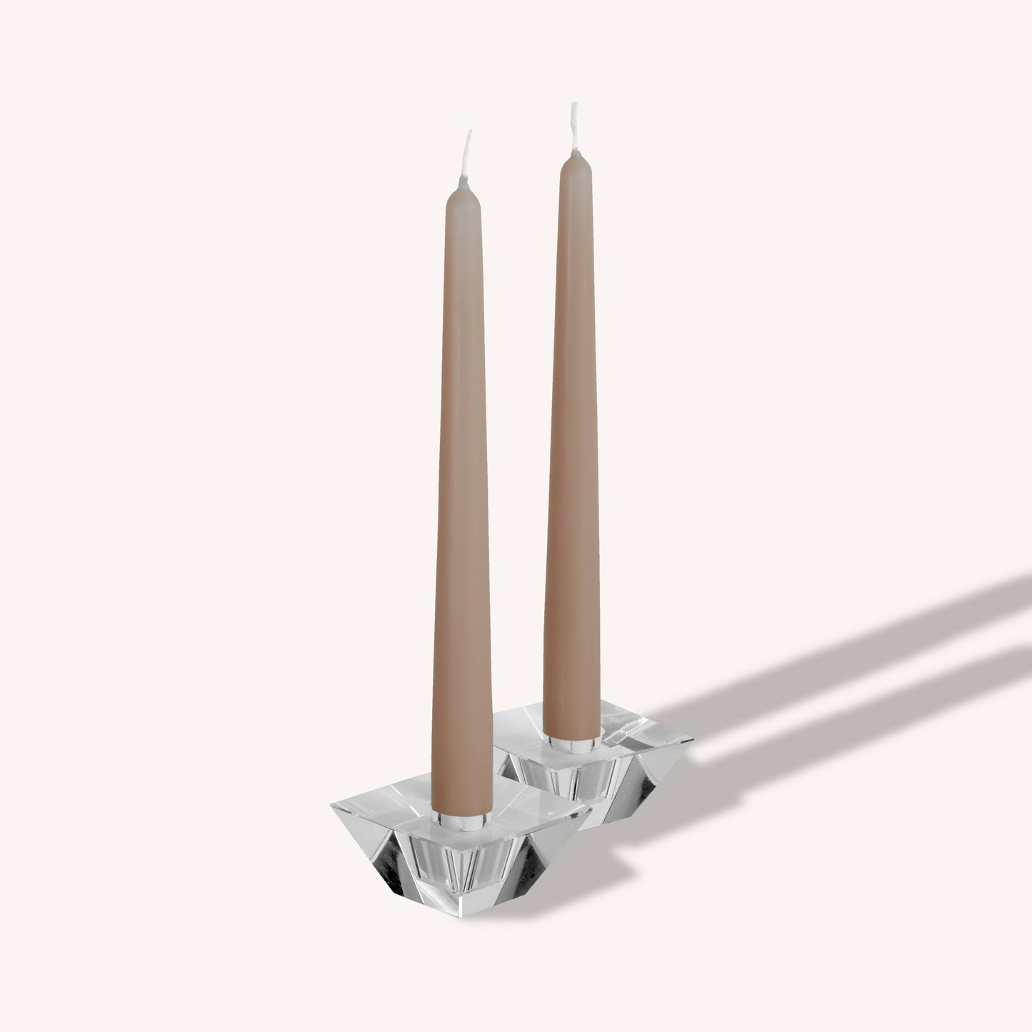 Taupe Taper Candles - 10 Inch - 12 Pack