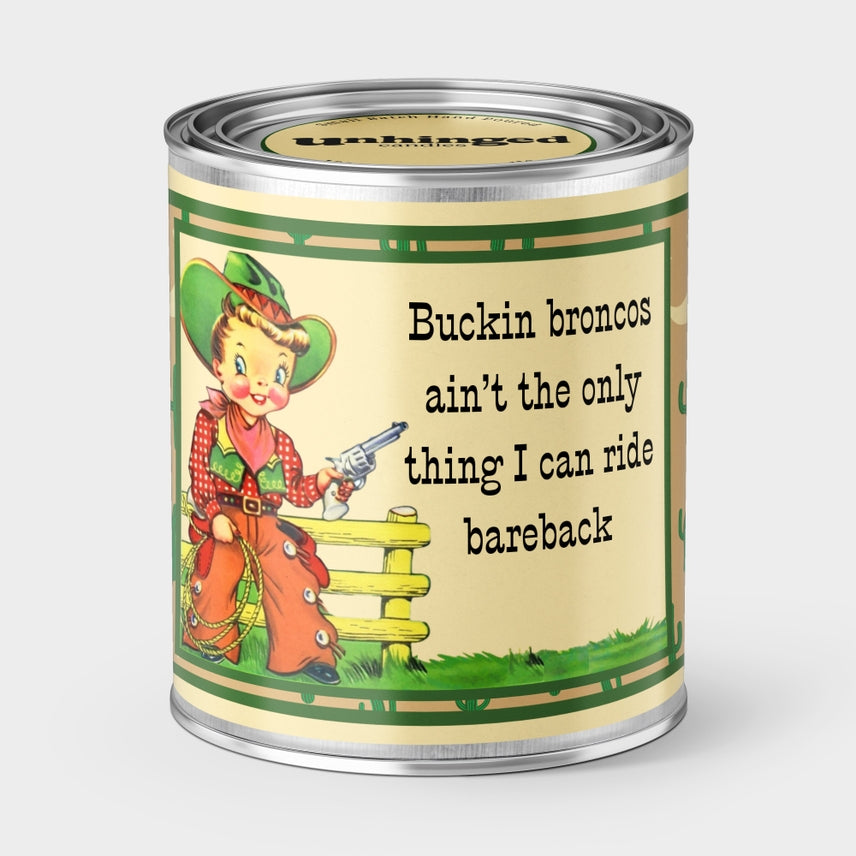 Buckin Broncos Riding Bareback Western Soy Candle