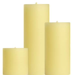 Unscented Pillar Candles, Parchment