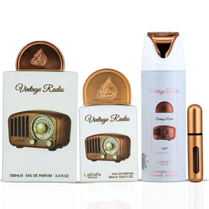 Lattafa Pride Vintage Radio 3-Piece Perfume Gift Set