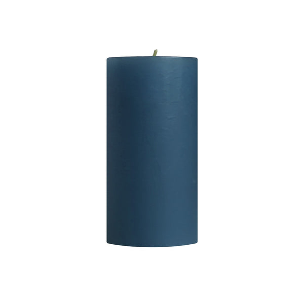Unscented Pillar Candles, Colonial Blue