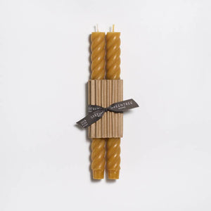 Greentree Home Candle, 10" Rope Unscented Taper Handmade Beeswax Candles