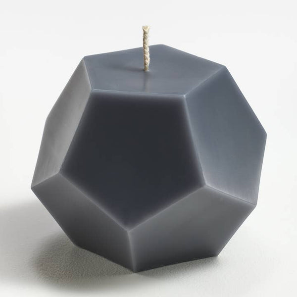 Greentree Home Candle, Dodecahedron Unscented Handmade Beeswax Sculptural Candles