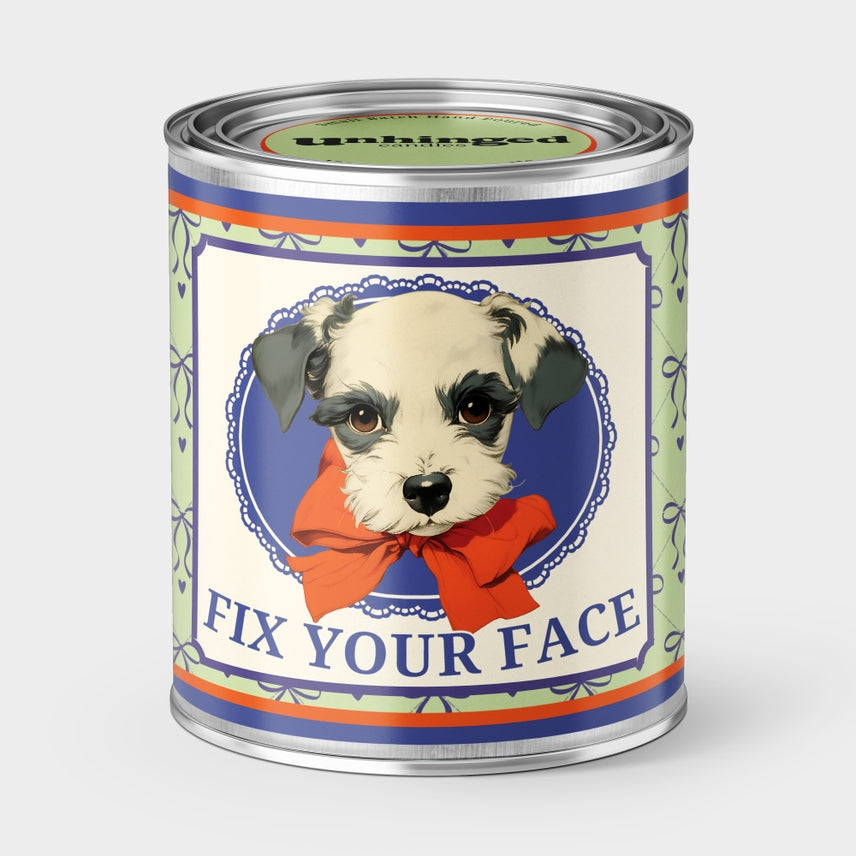 Fix Your Face Dog Soy Candle